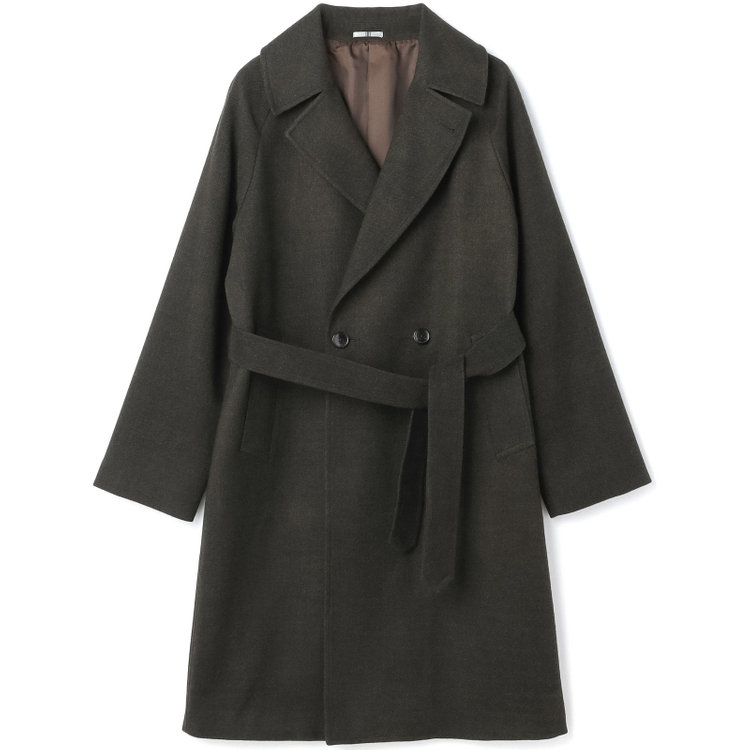 シルバーライン 【SL】ポリエステルデジタルツィードダブルラグランスリーブコート/カーキ×カルゼ 緑濃色