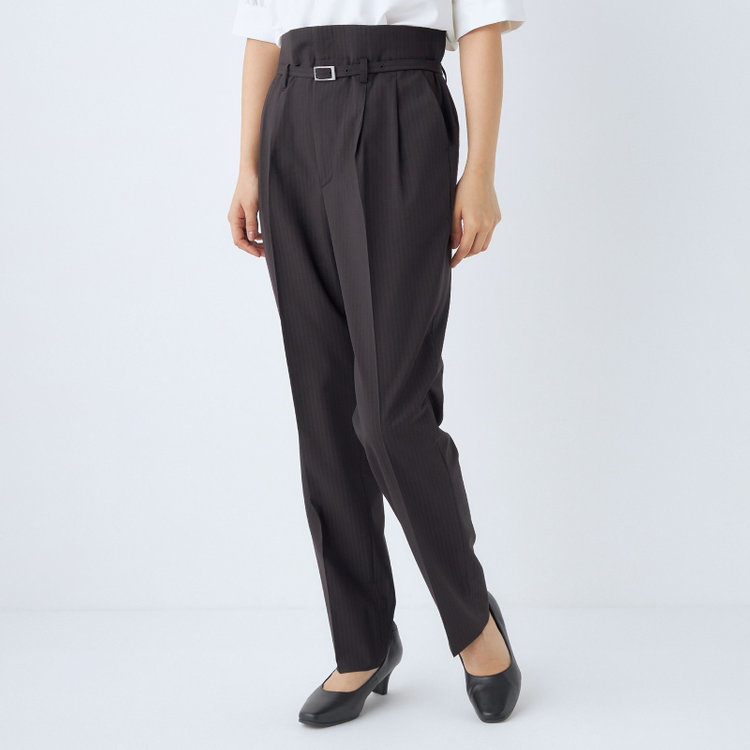 シルバーライン 【SL】【年間】1釦シングルパンツスーツ/ダークグレー×シャドーストライプ/ウォッシャブル/4S/TRABEST/※パンツ裾上げ済仕様 グレー濃色