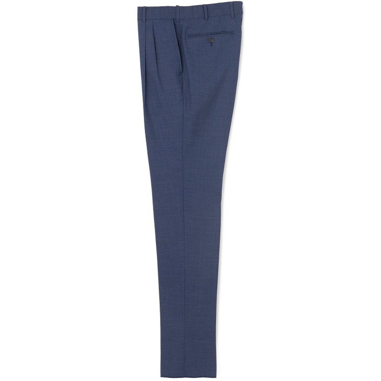 シルバーライン 【CLASSICO TAPERED】【春夏】3釦段返りシングルスーツ 2タック/ネイビー/パッチポケット/ウエストムーブ仕様/MARZOTTO/※パンツ裾直し必要 紺淡色