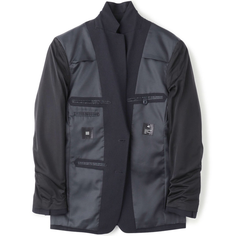 ブラックライン 【SLIM TAPERED_2】【年間】2釦シングルテーパードパンツスーツ 0タック/ネイビー/ウエストシャーリング/4S/※パンツ裾上げ済仕様 紺中間