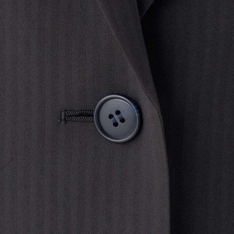 シルバーライン 【SL】【年間】1釦シングルパンツスーツ/ダークグレー×シャドーストライプ/ウォッシャブル/4S/TRABEST/※パンツ裾上げ済仕様 グレー濃色