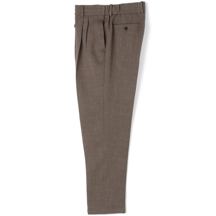 シルバーライン 【RBC】【春夏】3釦段返りシングルスーツ 2タック/ブラウン/パッチポケット/ドローコード&ウエストシャーリング/※パンツ裾上げ済仕様 茶中間