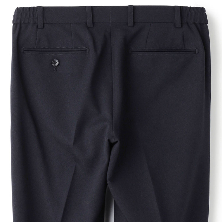 ブラックライン 【SLIM TAPERED_2】【年間】2釦シングルテーパードパンツスーツ 0タック/ネイビー/ウエストシャーリング/4S/※パンツ裾上げ済仕様 紺中間