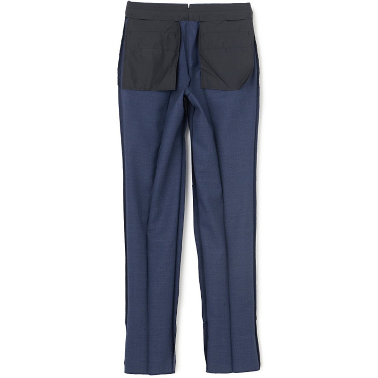 シルバーライン 【CLASSICO TAPERED】【春夏】3釦段返りシングルスーツ 2タック/ネイビー/パッチポケット/ウエストムーブ仕様/MARZOTTO/※パンツ裾直し必要 紺淡色