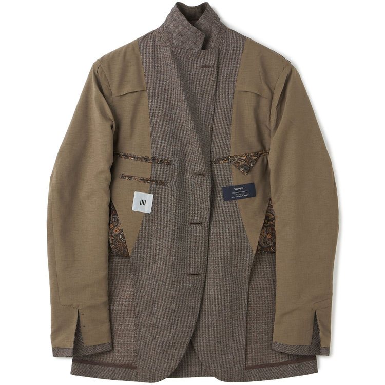 シルバーライン 【CLASSICO TAPERED】【春夏】3釦段返りシングルスーツ 2タック/ブラウン/パッチポケット/ウエストムーブ/MARZOTTO/※裾上げ必要 茶中間