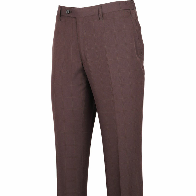 スーツセレクト 【WEB限定/OUTLET】【SLIM TAPERED_2】【春夏】コーディネートパンツ付き/2釦シングルスーツ 0タック/ブラウン×チェック+ライトブラウンソリッドパンツ/LIGHT&COOL/ウォッシャブル ブラウン系(茶)