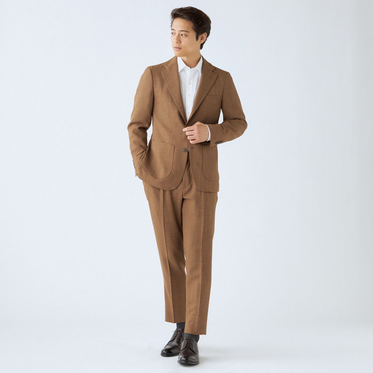 ブラックライン 【RBC】【春夏】3釦段返りジャケット/ブラウン/パッチポケット/4S SUSTAINABILITY&ECOLOGY FABRIC 茶中間