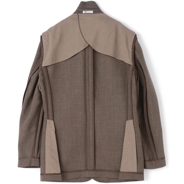 シルバーライン 【RBC】【春夏】3釦段返りシングルスーツ 2タック/ブラウン/パッチポケット/ドローコード&ウエストシャーリング/※パンツ裾上げ済仕様 茶中間