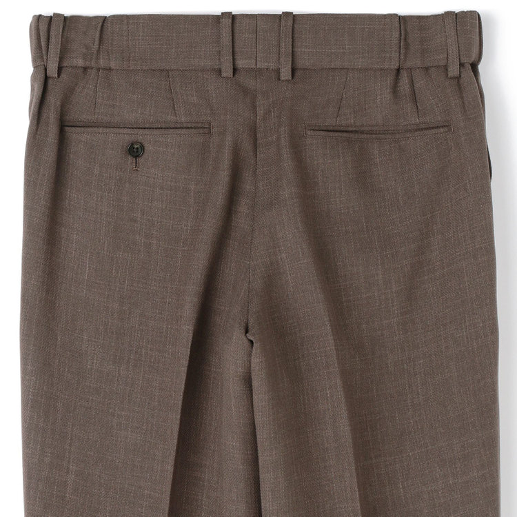 シルバーライン 【RBC】【春夏】3釦段返りシングルスーツ 2タック/ブラウン/パッチポケット/ドローコード&ウエストシャーリング/※パンツ裾上げ済仕様 茶中間
