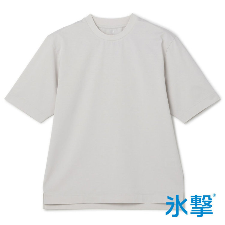 シルバーライン 【SILVER LINE】【半袖】グレー/ クルーネック/ 酷暑対策Tシャツ「FREEZETECH 氷撃」冷感PRINT グレー中間