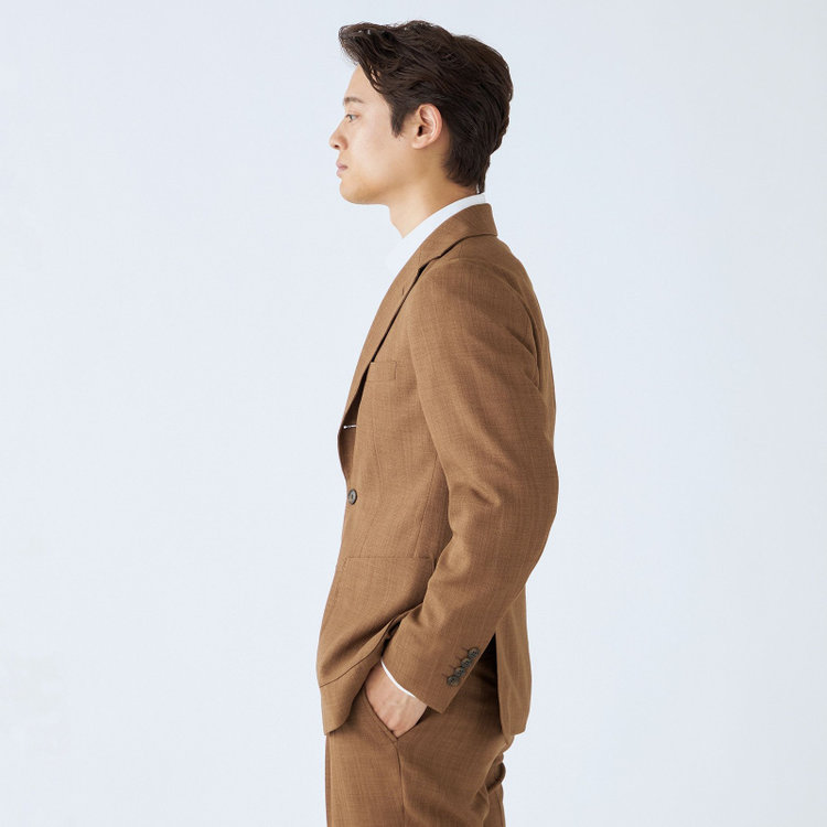 ブラックライン 【RBC】【春夏】3釦段返りジャケット/ブラウン/パッチポケット/4S SUSTAINABILITY&ECOLOGY FABRIC 茶中間