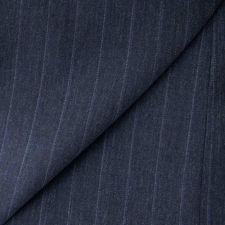 シルバーライン 【発送在庫あり】【CLASSICO TAPERED】【秋冬】2釦シングルスーツ 1タック/ネイビー×ストライプ/REDA ACTIVE/NEW ZEALAND MERINO/SHOWER CLEAN/※裾上げ必要 紺濃色