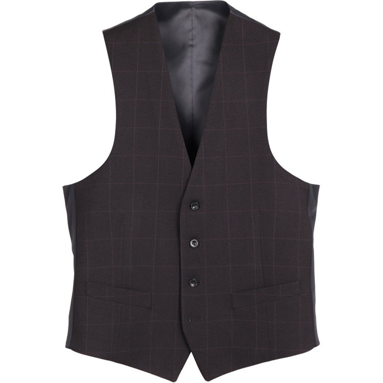 スーツセレクト 【WEB限定/OUTLET】【SLIM TAPERED_2】【年間】2釦シングルスリーピーススーツ 0タック/ブラック×ウィンドペン/4S SUSTAINABILITY&ECOLOGY FABRIC/※パンツ裾上げ済仕様 ブラック系(黒)