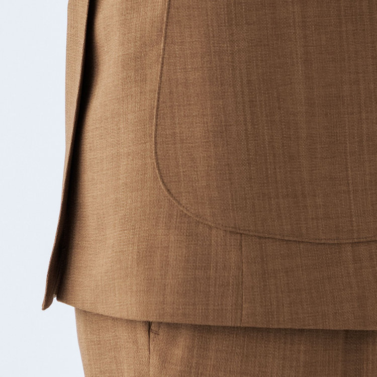 ブラックライン 【RBC】【春夏】3釦段返りジャケット/ブラウン/パッチポケット/4S SUSTAINABILITY&ECOLOGY FABRIC 茶中間