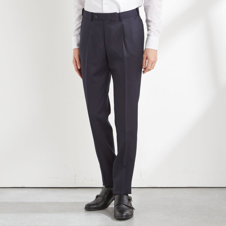 シルバーライン 【CLASSICO TAPERED】【年間】2釦シングルスーツ 1タック/ネイビー/※裾上げ必要 紺中間