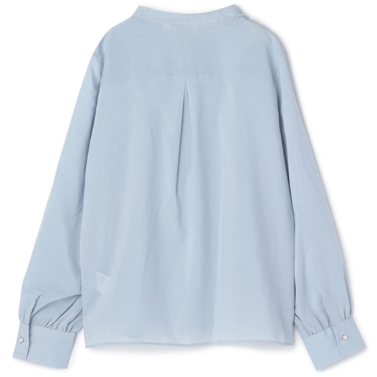 シルバーライン 【SL/長袖】バンドカラー比翼仕様/ブルー/「ストレッチ」「通気性」「吸水・速乾」 青中間