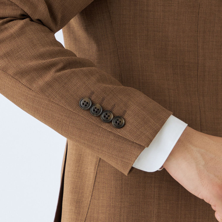 ブラックライン 【RBC】【春夏】3釦段返りジャケット/ブラウン/パッチポケット/4S SUSTAINABILITY&ECOLOGY FABRIC 茶中間