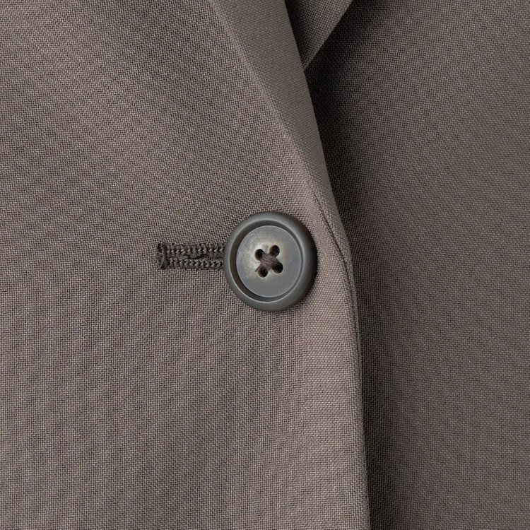 シルバーライン 【SL】【年間】1釦シングルパンツスーツ/ブラウン/パンツウエストシャーリング/ウォッシャブル/※パンツ裾上げ済仕様 茶中間