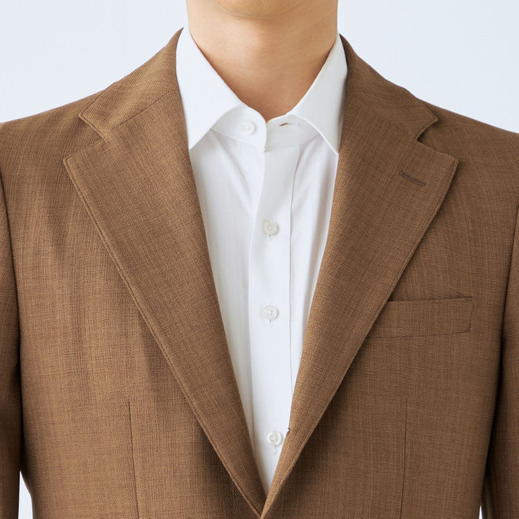 ブラックライン 【RBC】【春夏】3釦段返りジャケット/ブラウン/パッチポケット/4S SUSTAINABILITY&ECOLOGY FABRIC 茶中間