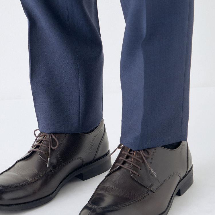 シルバーライン 【CLASSICO TAPERED】【春夏】ウール 1タックテーパードパンツ/ネイビー/ウエストムーブ/※裾上げ必要 紺中間