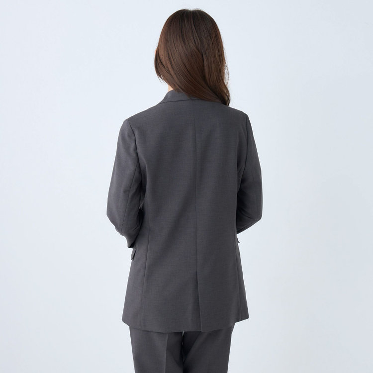 シルバーライン 【SL】【年間】2釦シングルパンツスーツ/グレー/ウォッシャブル/Naturemier/※パンツ裾上げ済仕様 グレー濃色