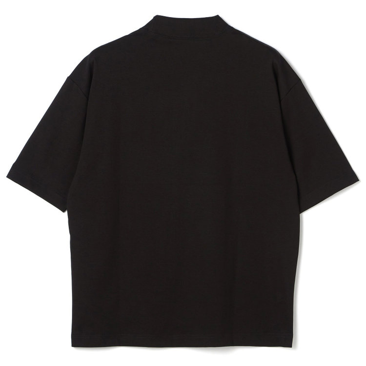 スーツセレクト 【RBC/五分袖】プレミアムコットンTシャツ / モックネック / ブラック 黒