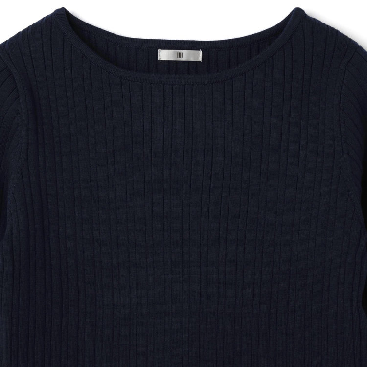 シルバーライン 【SL】【秋冬】 ボートネック ニットセーター/ネイビー/マシンウォッシャブル 紺中間