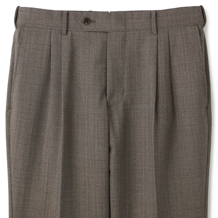 シルバーライン 【CLASSICO TAPERED】【春夏】3釦段返りシングルスーツ 2タック/ブラウン/パッチポケット/ウエストムーブ/MARZOTTO/※裾上げ必要 茶中間