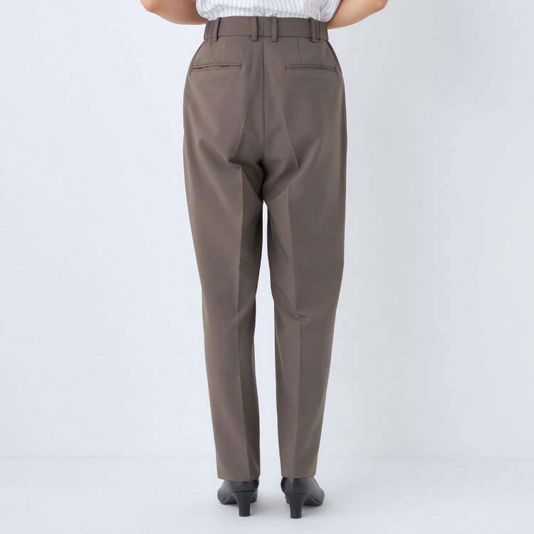 シルバーライン 【SL】【年間】1釦シングルパンツスーツ/ブラウン/パンツウエストシャーリング/ウォッシャブル/※パンツ裾上げ済仕様 茶中間