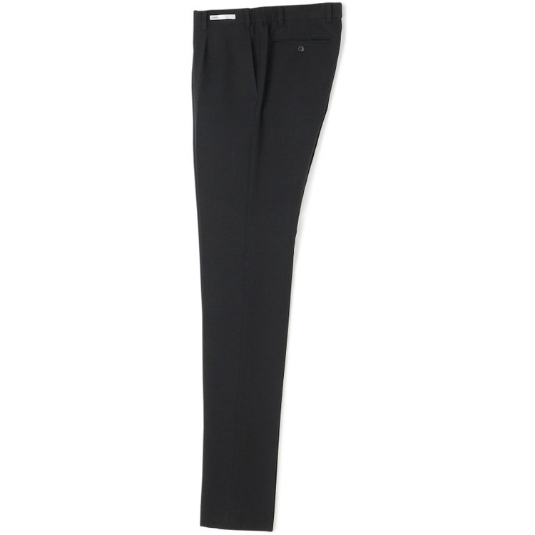 シルバーライン 【CLASSICO TAPERED】【秋冬】1タックテーパードパンツ/ブラック/ウエストシャーリング/4S SUSTAINABILITY&ECOLOGY FABRIC/※裾上げ済仕様 黒