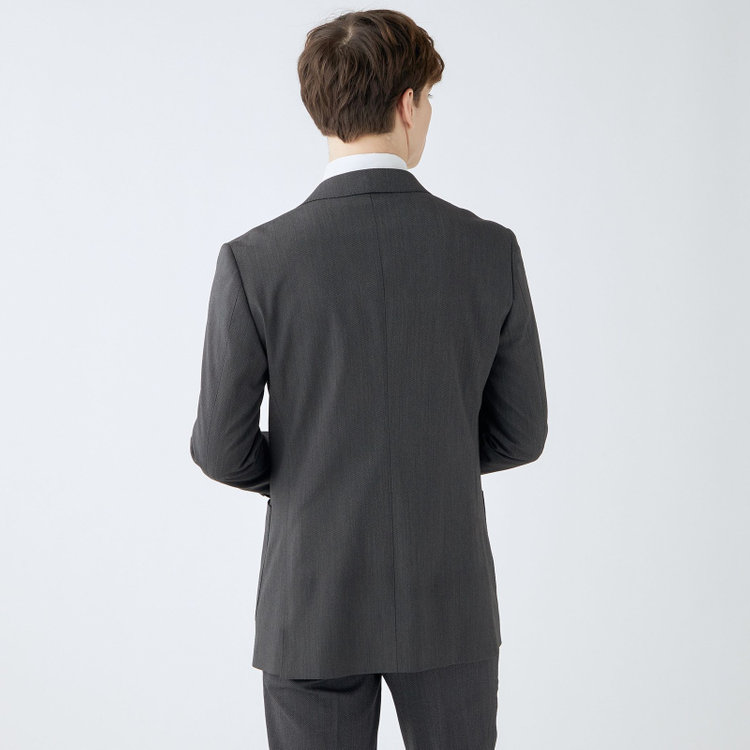 シルバーライン 【4S CROSS】【年間】セットアップジャケット/グレー×カルゼ/パッチポケット グレー中間