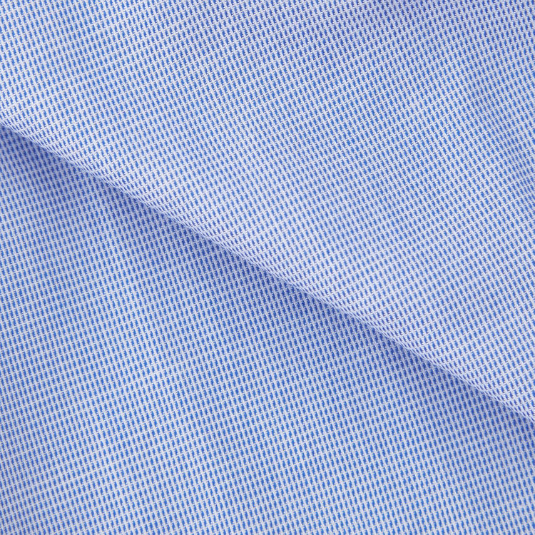 シルバーライン 【SILVER LINE】【形態安定】ワイドドレスワイシャツ/ブルー×ドビー 青中間