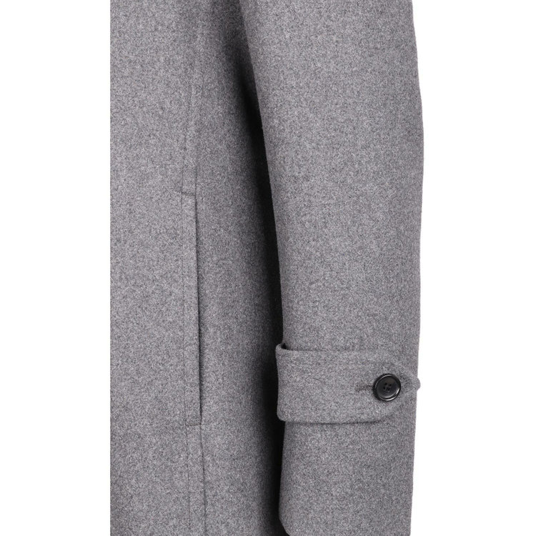 ブラックライン 【発送在庫あり】【BL】ウールブレンドスタンドカラーチェスターコート/グレー×メルトン グレー系(灰)