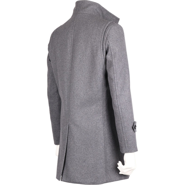 ブラックライン 【発送在庫あり】【BL】ウールブレンドスタンドカラーチェスターコート/グレー×メルトン グレー系(灰)