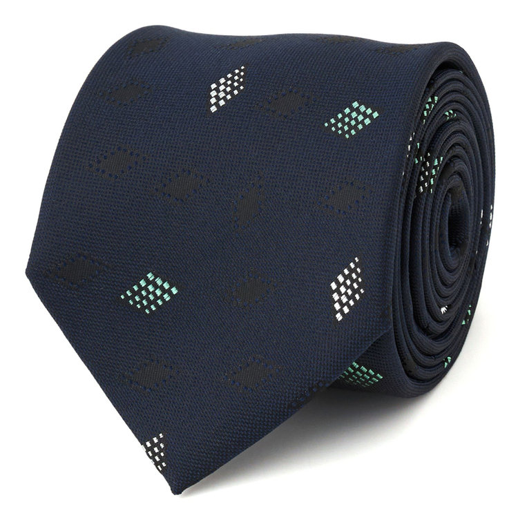 ブラックライン 【BLACK LINE】シルクブレンド小紋ネクタイ 7.5cm幅/ネイビー その他