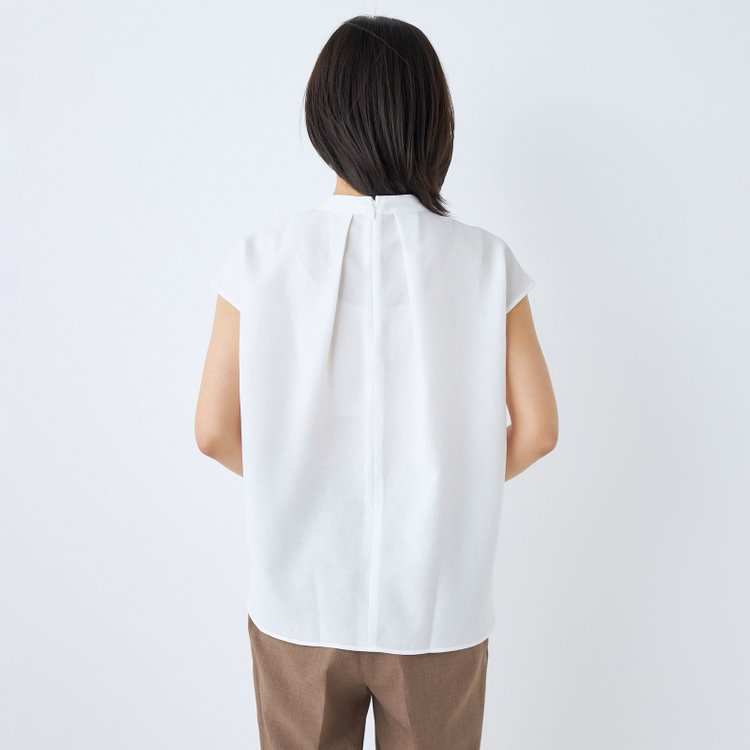 シルバーライン  【SL】アクセ付きフレンチ袖/ホワイト 白