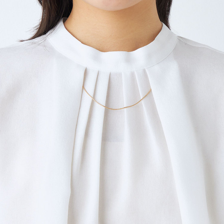 シルバーライン  【SL】アクセ付きフレンチ袖/ホワイト 白