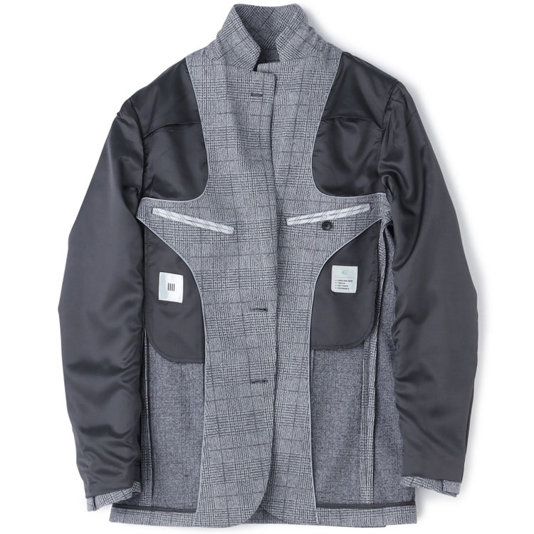 シルバーライン 【5DAYS CLOSET】【RBC】【秋冬】2釦ジャケット/ブルーグレー×チェック/パッチポケット 青中間