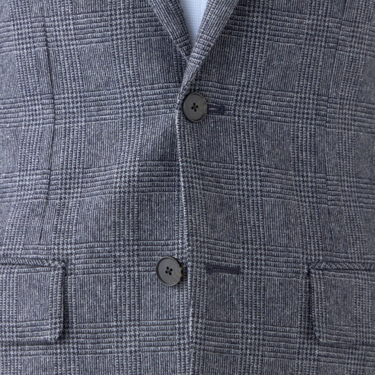 シルバーライン 【RBC】【秋冬】ウールブレンド2釦ジャケット/ネイビー＆グレー×グレンチェック/RE:NEWOOL 紺中間