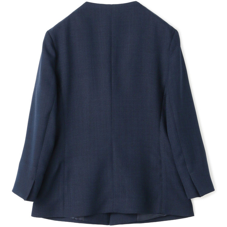 ブラックライン 【SL】【春夏】ノーカラー七分袖ジャケット/ネイビー/ウォッシャブル ネイビー系(紺)