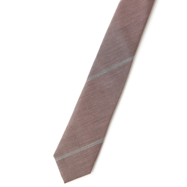 シルバーライン 【SILVER LINE】シルクストライプネクタイ 9.0cm幅/ピンク×グレー/JAPAN MADE その他