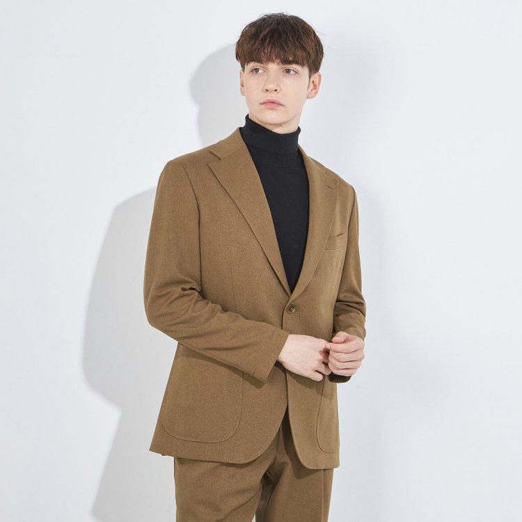 シルバーライン 【RBC】【秋冬】2釦ジャケット/ブラウン/パッチポケット 茶中間