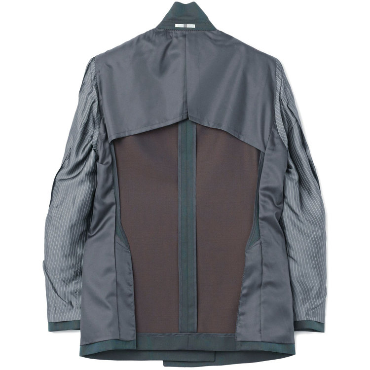 シルバーライン 【CLASSICO TAPERED】【秋冬】6釦2掛けダブルスーツ 2タック/グリーン/チェンジポケット/ウエストムーブ/NEW ZEALAND WOOL MIX/※裾上げ必要 緑濃色