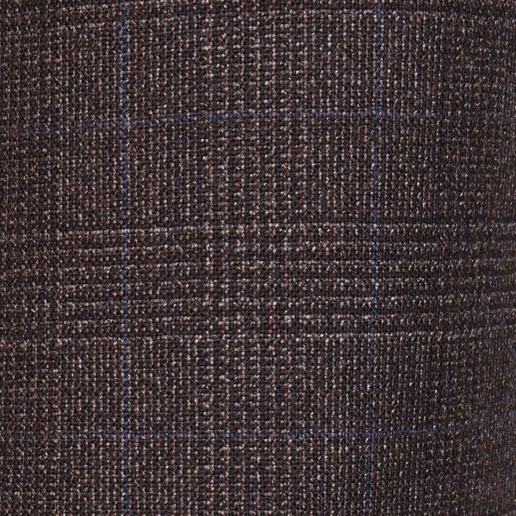 スーツセレクト 【発送在庫あり】【CLASSICO TAPERED】【秋冬】2釦シングルスーツ 1タック/ブラウン×グレンチェックオーバーペン/Ermenegildo Zegna ELECTA woven in italy ブラウン系(茶)