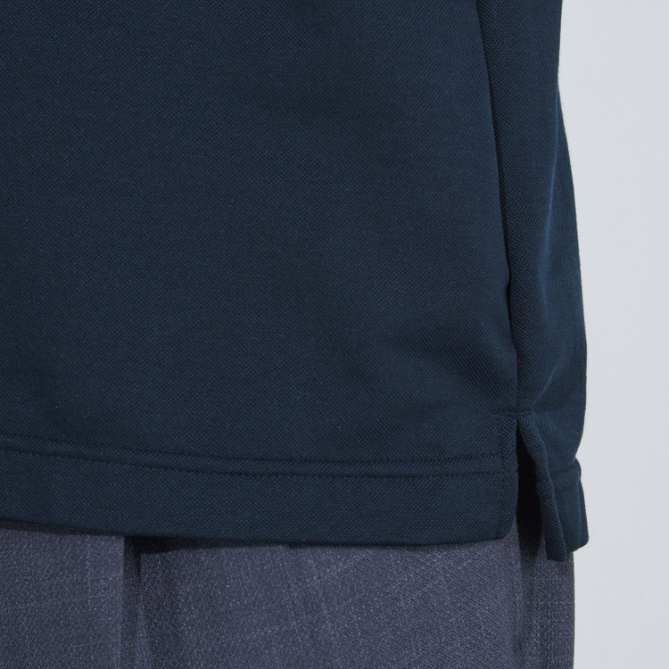 シルバーライン 【RBC/五分袖】ボタンダウンビズポロシャツ プルオーバータイプ/ネイビー/4S コットンブレンド 青濃色