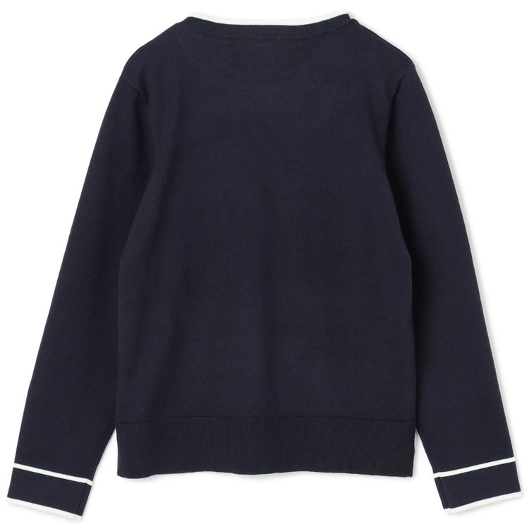 シルバーライン 【SL】【秋冬】 ラウンドネック ニットセーター/ネイビー/マシンウォッシャブル 紺中間