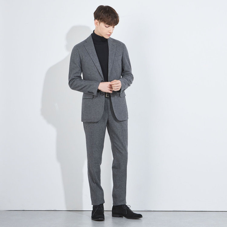 シルバーライン 【5DAYS CLOSET】【RBC】【秋冬】ウールブレンド2釦ジャケット/グレー/RE:NEWOOL グレー中間