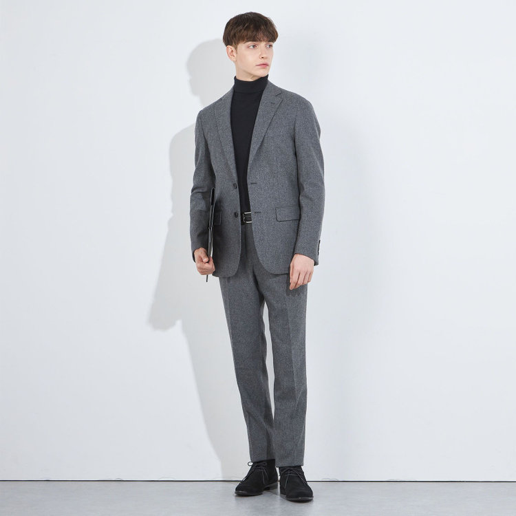 シルバーライン 【5DAYS CLOSET】【RBC】【秋冬】ウールブレンド2釦ジャケット/グレー/RE:NEWOOL グレー中間