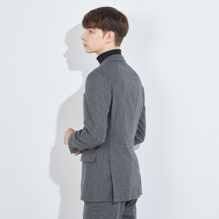 シルバーライン 【5DAYS CLOSET】【RBC】【秋冬】ウールブレンド2釦ジャケット/グレー/RE:NEWOOL グレー中間