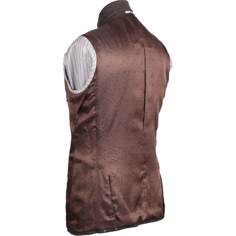 スーツセレクト 【発送在庫あり】【CLASSICO TAPERED】【秋冬】2釦シングルスーツ 1タック/ブラウン×グレンチェックオーバーペン/Ermenegildo Zegna ELECTA woven in italy ブラウン系(茶)